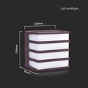 8W Væglampe - LED, 3000K, Brun, IP65