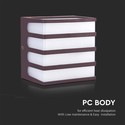 8W Væglampe - LED, 3000K, Brun, IP65
