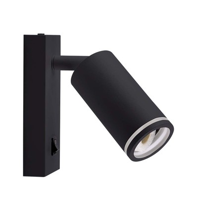 Væghængt GU10 spotlys - sort hus