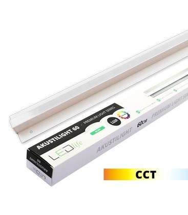 LED Troldtekt Skinne 60 cm, CCT - 19W, Akustilight, Planforsænket, 24V
