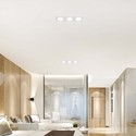 3-hovedet spotlys - lamper, jern+PC, hvid+hvid