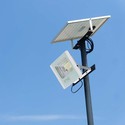 20W Solpanel LED projektør - 4000K, Hvidt hus