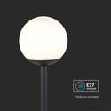 Standlampe (1*E27) - Mat Sort, Opal Plast Kugle