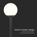 Standlampe (1*E27) - Mat Sort, Opal Plast Kugle