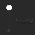 Standlampe (1*E27) - Mat Sort, Opal Plast Kugle