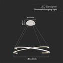 48W metalloftlampe - 800x1200mm, 3000K, hvid, TRIAC dæmpning