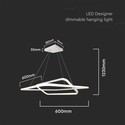 48W metalloftslampe - 600x600x1200mm, 3000K, hvid, TRIAC dæmpbar