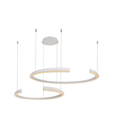48W LED Hængelampe - Metal, 1100x800x1200mm, 3000K, Hvid, Triac Dæmpning