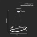 48W LED metalloftlampe - 800x1200mm, 4000K, hvid, Triac-dæmpning.