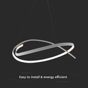 48W LED metalloftlampe - 800x1200mm, 4000K, hvid, Triac-dæmpning.