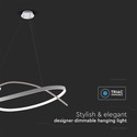 48W LED metalloftlampe - 800x1200mm, 4000K, hvid, Triac-dæmpning.