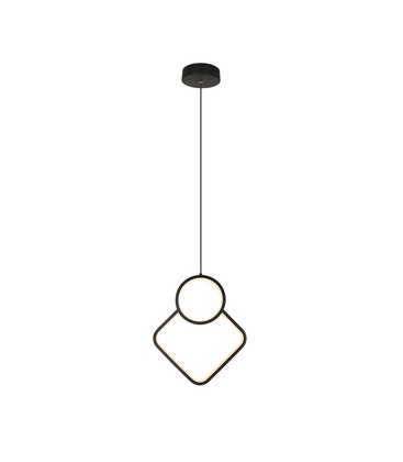 12W hængelampe - 280x1800mm, 4000K, Sort, LED, Metal, Hus.