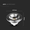 12W LED Spotlys GU10 - 4000K, Dæmpbar