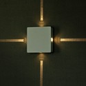 4W Væglampe - LED, 4000K, IP65, Hvid, Kvadrat