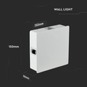 4W Væglampe - LED, 4000K, IP65, Hvid, Kvadrat