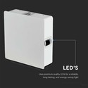 4W Væglampe - LED, 4000K, IP65, Hvid, Kvadrat
