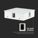 4W Væglampe - LED, 4000K, IP65, Hvid, Kvadrat