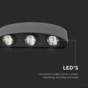 6W Væglampe - LED, 4000K, Sandblækket