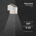 Produktnavn: ''0,55W Solcelle Væglampe - LED, Mikrobølgesensor, 3000K, IP54''.