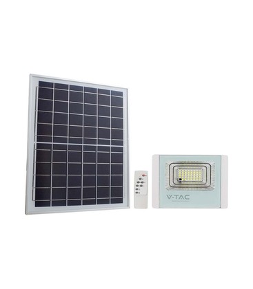 12W solpanel - LED projektør, 4000K, hvidt hus.