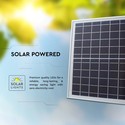 12W solpanel - LED projektør, 4000K, hvidt hus.