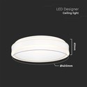 38W LED Designer Lys - 4000K, Hvid, Rund