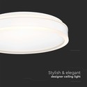 38W LED Designer Lys - 4000K, Hvid, Rund
