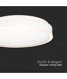 38W LED designer loftslampe - Ø40cm, 4000K, hvid kant, inkl. lyskilde