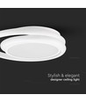 38W LED designer loftslampe, hvid - Dobbelt ring, Ø45cm, 4050lm, 4000K, IP20
