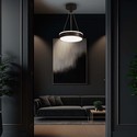 LED Designer Hængelampe 12W - 4000K, Sort