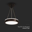 LED Designer Hængelampe 12W - 4000K, Sort