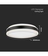 18W LED designer loftlampe - Sort, Ø35cm, 4000K, 1280lm, IP20