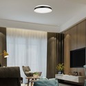 24W LED Lys - Designer, 4000K, Sort, Rund