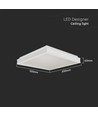 18W LED designer loftslampe, kvadratisk - 1490lm, hvid, 4000K, IP20