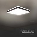 24W LED Designer Lys - 4000K, Sort, Kvadratisk