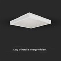 24W LED - Designer Lys, 4000K, Hvid, firkantet.