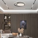 24W LED Designer Lys - 4000K, Sort, Dobbelt, Rund