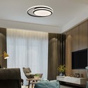 24W LED Designer Lys - 4000K, Sort, Dobbelt, Rund