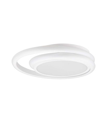 24W LED Dobbelt Rund - Designer Lys, 4000K, Hvid
