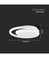 24W LED designer loftslampe - Ø30cm, 105lm/W, hvid, rund, 4000K, inkl. lyskilde