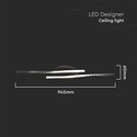 12W LED Designlampe - 3000K, to lyspunkter, loftlampe