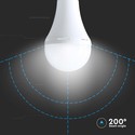 12W Nødplastlampe E27 - med batteri (3 timer), 4000K