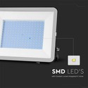 200W projektør - Samsung chip, 1m kabel, 6500K, sort hus, gråt glas