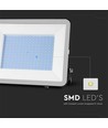 200W LED projektør, Samsung LED chip - 185lm/W, IP65, 4000K, sort, 5 års garanti