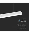 120cm 40W LED lysskinne - 107lm/W, hvid, connectable, IK08, 4000K
