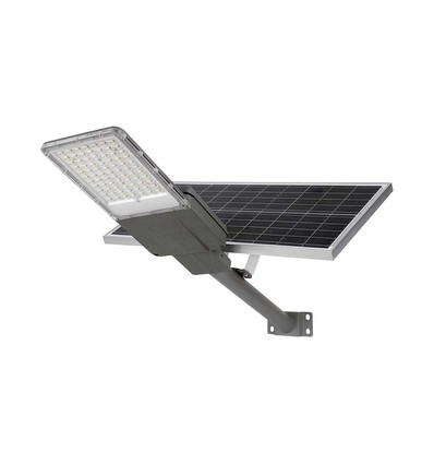 20W LED solcelle gadelampe - 2500lm, IP65, 6500K, inkl. solpanel og monteringsbeslag
