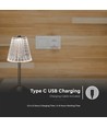 2,4W genopladelig LED bordlampe - Touch dæmpbar, 3-i-1 CCT, USB-C, Nickel Sand
