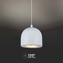 LED Hængelampe - Ø100 Justerbar Wire, Berøringskontakt Tænd/Sluk, 3000K, Lysegrå Hus.