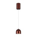 LED hængende lampe - Ø100 justerbar wire, berøringsbelysning on/off, 3000K, brun, hus