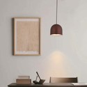 LED hængende lampe - Ø100 justerbar wire, berøringsbelysning on/off, 3000K, brun, hus
